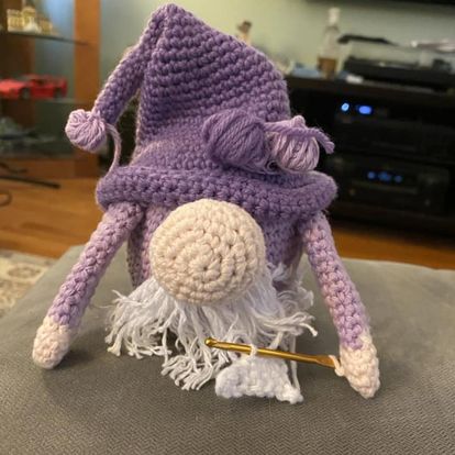 Crocheted gnome
