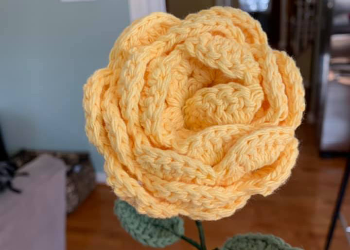 Crocheted flower