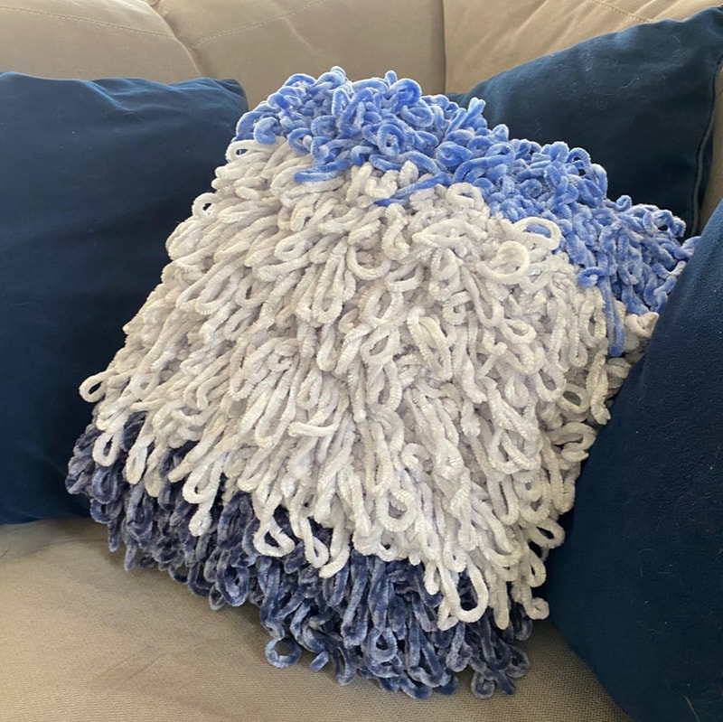 Crocheted pillow