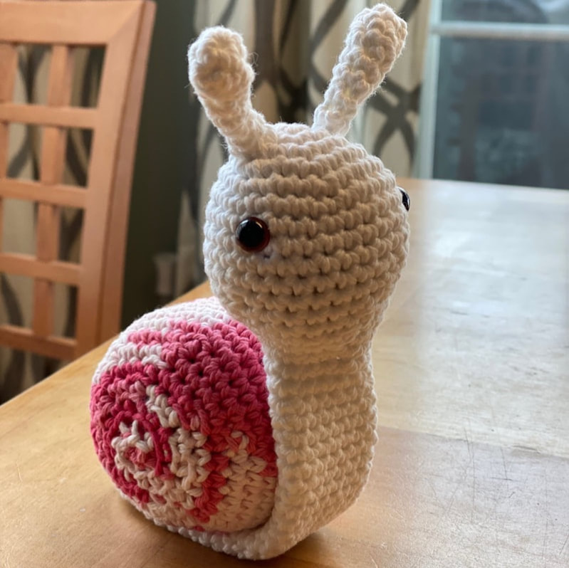 Crocheted snail
