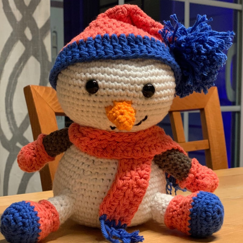 Crocheted snowman