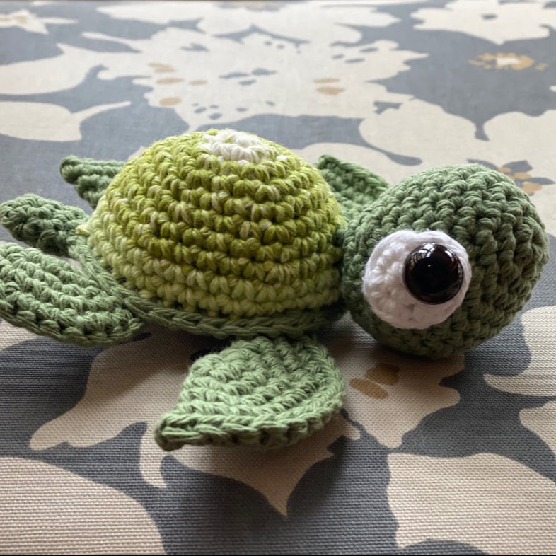 Crocheted sea turtle