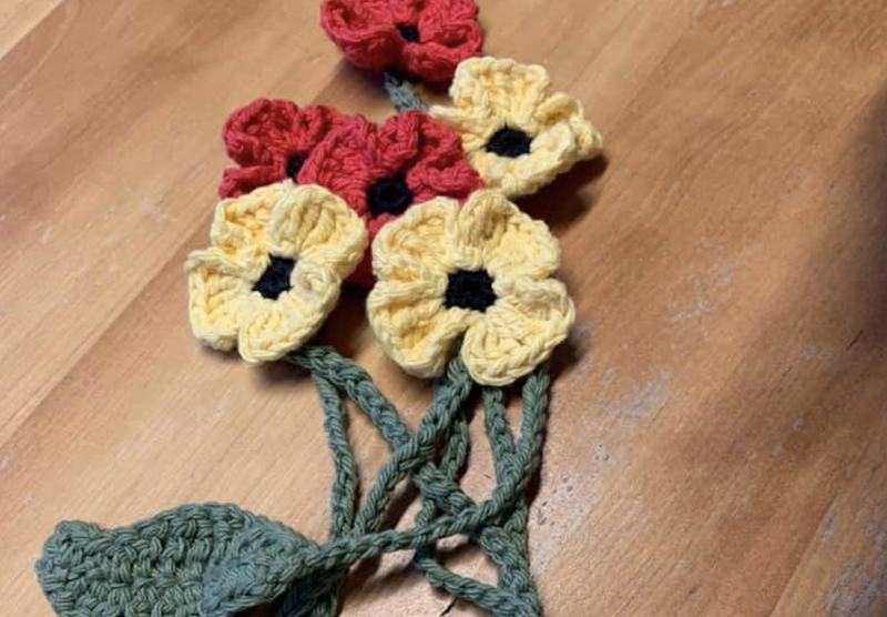 Crocheted Poppies